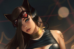 Catwoman Black Dress (1024x768) Resolution Wallpaper