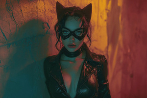 Catwoman Enigmatic Presence (5120x2880) Resolution Wallpaper