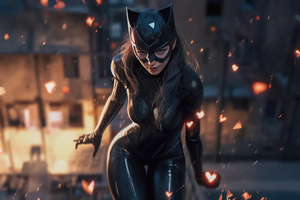 Catwoman Stylish Crime Spree Wallpaper