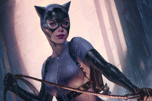 Catwoman Variant Dc Comic Art 4k (1336x768) Resolution Wallpaper
