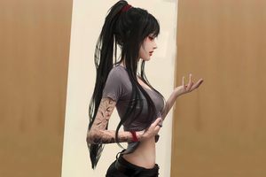Cgi Fantasy Girl Long Hair 4k (2048x2048) Resolution Wallpaper