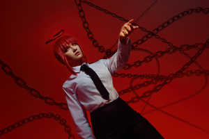 Chains Of Temptation Makima Cosplay (1920x1200) Resolution Wallpaper