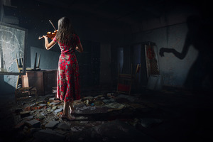 Chernobylite Violin Girl (1280x720) Resolution Wallpaper