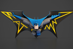 Chibi Batman Whimsical Wings (320x240) Resolution Wallpaper