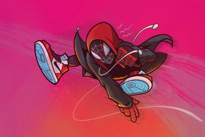 Chibi Miles Morales (2048x1152) Resolution Wallpaper