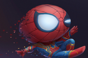 Chibi Spider Man (2560x1024) Resolution Wallpaper