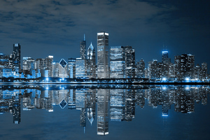 Chicago City Lights 5k Wallpaper