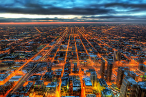 Chicago HDR (1336x768) Resolution Wallpaper