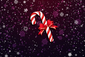 Christmas Lollipop Bowknot (1024x768) Resolution Wallpaper