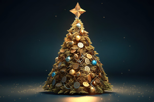 Christmas Tree 5k (1360x768) Resolution Wallpaper