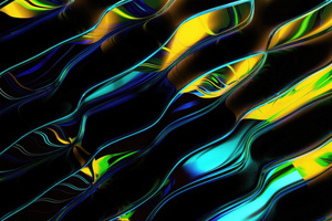 Chromatic Neon Waves (1360x768) Resolution Wallpaper