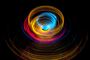 Circles Motion Rotation Abstract Colorful 4k
