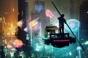 Cities Like Dreams (2048x2048) Resolution Wallpaper