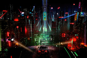 City Of Lights 5k (3440x1440) Resolution Wallpaper