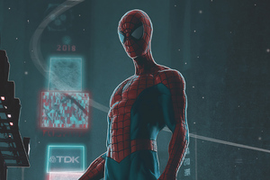 City Spiderman 4k (2932x2932) Resolution Wallpaper