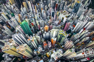 Cityscape Aerial View Wallpaper