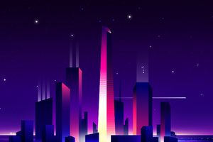 Cityscape Digital Art (2560x1600) Resolution Wallpaper