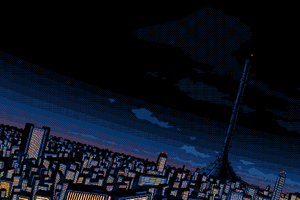 Cityscape Pixel City Wallpaper