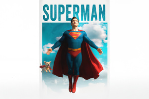 Clark Kent And His Beloved Pet (3440x1440) Resolution Wallpaper