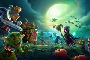 Clash Of Clans Halloween 5k Wallpaper
