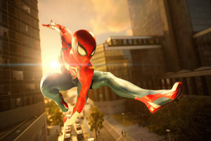 Classic Spidey Swings Spiderman 2 Ps5 (1360x768) Resolution Wallpaper
