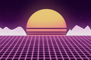 Classic Synthwave 80s Wallpaper