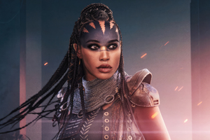 Cleopatra Coleman Is Devra Bloodaxe In Rebel Moon Part One A Child Of Fire Wallpaper