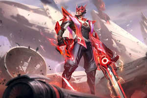 Clint Crimson Blast Skin In Mobile Legends (1680x1050) Resolution Wallpaper