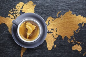 Coffee Map Art Wallpaper