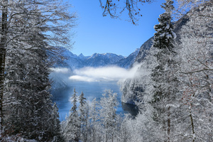 Cold Mountains Range During Winter Wallpaper