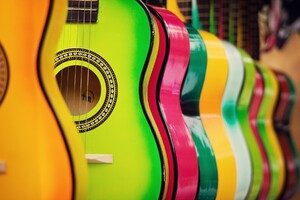 Colorful Guitar (1280x800) Resolution Wallpaper