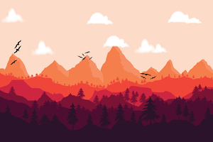 Colorful Illustrations Depicting Nature (1280x720) Resolution Wallpaper