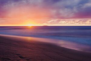 Colorful Sunset Beach 4k