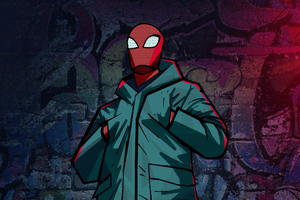 Cool Art Spiderman (1336x768) Resolution Wallpaper