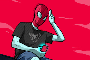 Cool Artwork Spiderman (2048x2048) Resolution Wallpaper