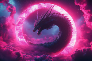 Cosmic Dragon Fury (1440x900) Resolution Wallpaper