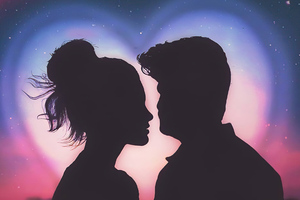 Couple Love Silhouette Closeup 4k Wallpaper