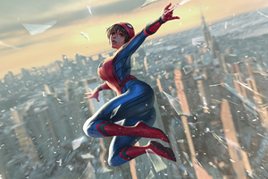 Courage Of Spider Girl (1280x720) Resolution Wallpaper