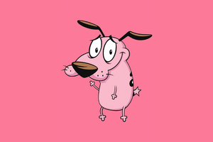 Courage The Cowardly Dog Minimal 4k Wallpaper