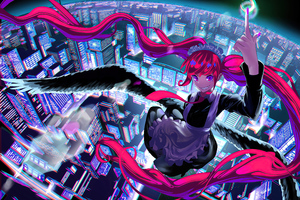 Crazy Heights Anime Girl Wallpaper