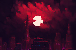 Crimson City 4k (2560x1024) Resolution Wallpaper