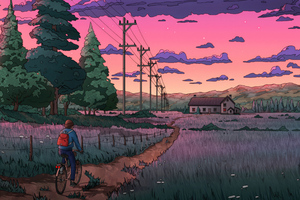 Cruising Calm Biking To The Home (1366x768) Resolution Wallpaper