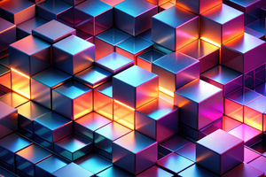 Cubes In Cosmic Symmetry Wallpaper