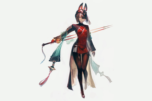 Cute Anime Girl With Sword