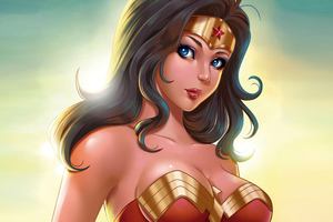 Cute Art Wonder Woman (2048x2048) Resolution Wallpaper