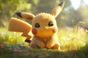 Cute Pikachu (1024x768) Resolution Wallpaper