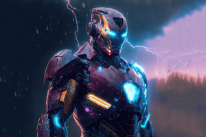 Cybernetic Iron Man (2560x1080) Resolution Wallpaper