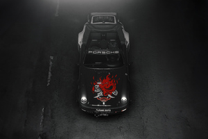 Cyberpunk 2077 Porshe 911 Turbo Cabriolet Samurai (1280x720) Resolution Wallpaper