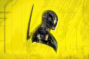 Cyberpunk 2077 X Ironman (2048x2048) Resolution Wallpaper