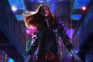 Cyberpunk Black Widow 4k